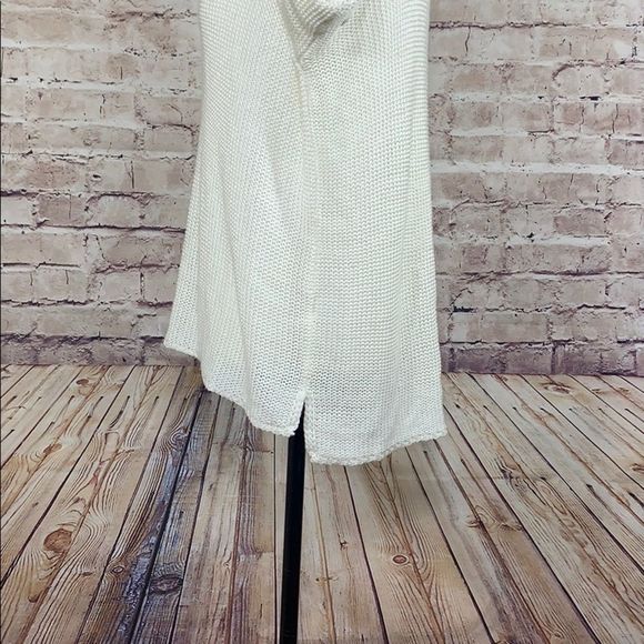 Nollie Oversized Studded Shoulder Knit Sweater Ivory Size Small - Picture 3 of 5